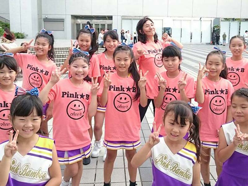 Kids Cheer Pink★Bambooオリジナルユニフォーム