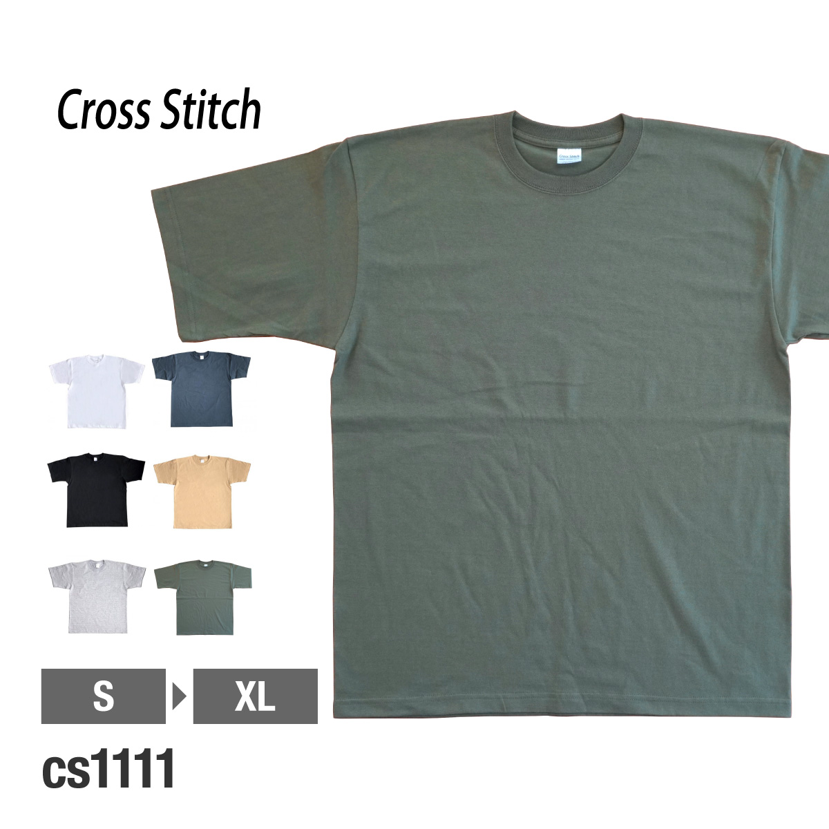 CROSS STITCH｜ビッグTシャツ6.2ｵﾝｽ［CS1111］